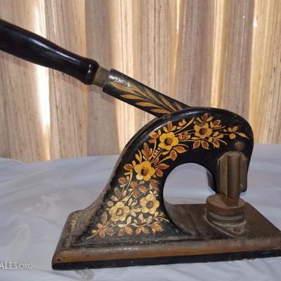 Lot-141 Antique Cast Iron Notary Stamp