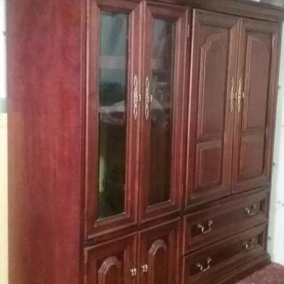 Cherry Armoire/Entertainment Unit