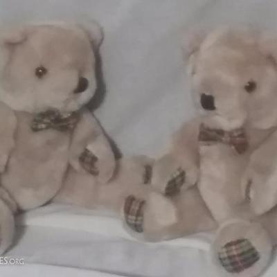Lot of 2 Stuffed Teddy Bears