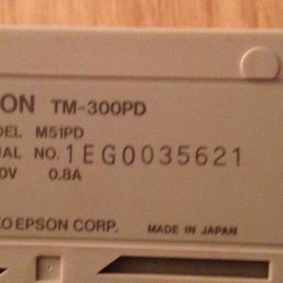 Epson TM-300PD Receipt Printer