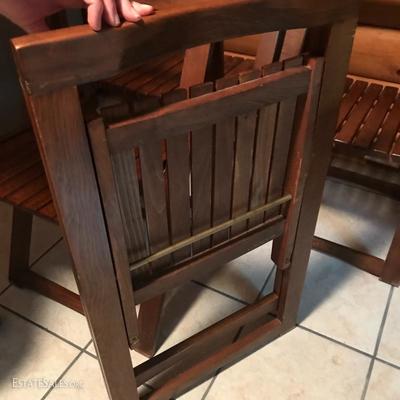 Lot 5 - Square Table and 4 Folding Chairs