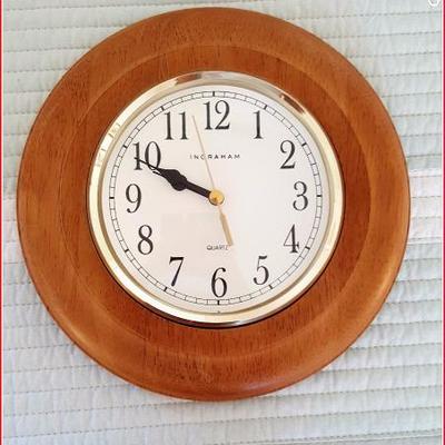 Wood Battery Operated Wall Clock