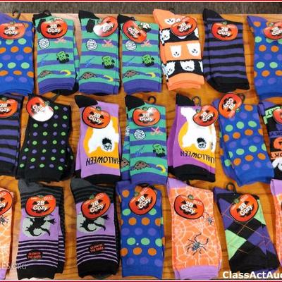 Halloween Socks Lot of 21 Assorted Women sock size 9-11 New - Lot 3