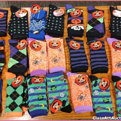Halloween Socks Lot of 21 Assorted Women sock size 9-11 New - Lot 2
