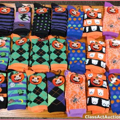 Halloween Socks Lot of 21 Assorted Women sock size 9-11 New - Lot 14