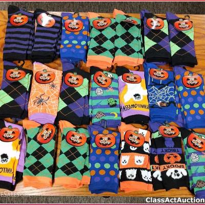 Halloween Socks Lot of 21 Assorted Women sock size 9-11 New - Lot 8
