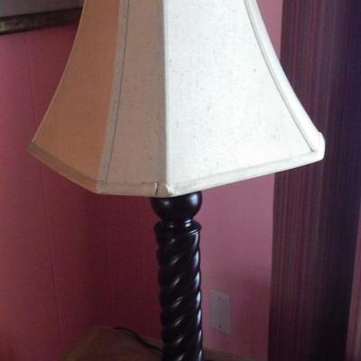 Wood Twist Post Lamp