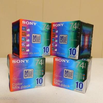Sony Mini Disc  Four  New 10 Packs