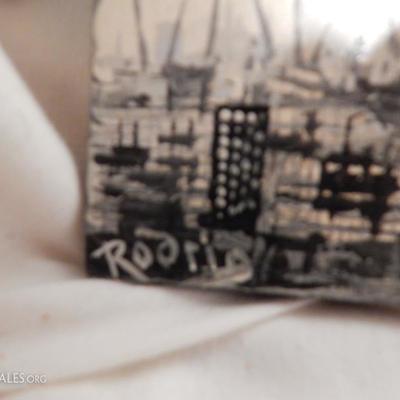 Oil on Canvas City Scape  Lot #37