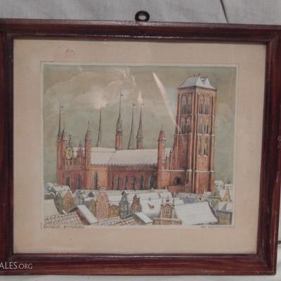 Max Bucholz Water Color Church Lot # 39