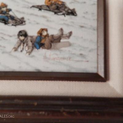 Sledding Oil Painting Hargrove