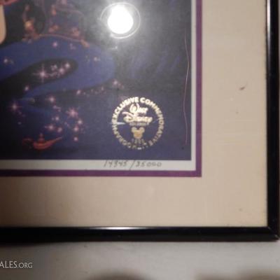 Disney Aladdin Lithograph