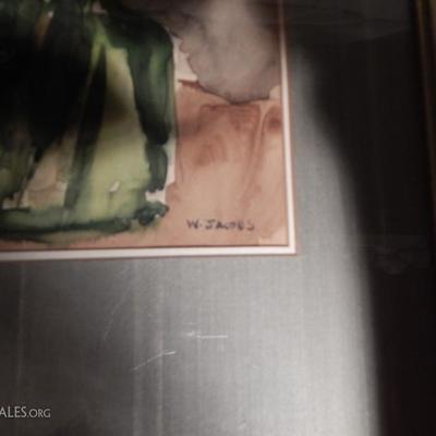 W. Jacobs Water colored Flowers