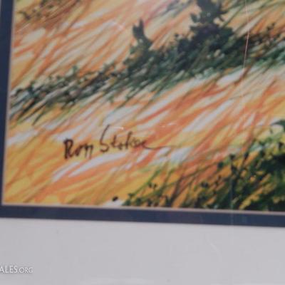 Ron Stoker Barn Water color Framed Lot # 41