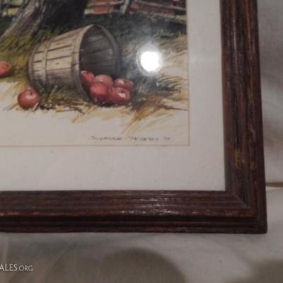 Water Painting Of Apples Suzanne Peters