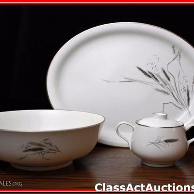 Vintage China - Large Plattter & Bowl, Sugar Bowl w/Lid - Lot 296