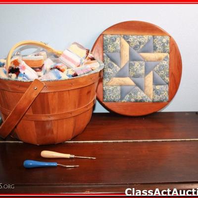 Sewing Wooden Basket- 175