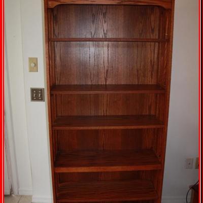 6 Shelf Wooden Book Case - Lot 2