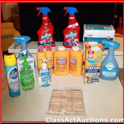 Houshold Cleaners  Mostly full - Lot 393