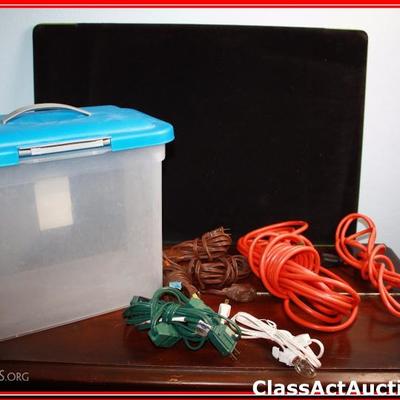 Misc Extension Cords - Plastic Carry Case - Lot 220