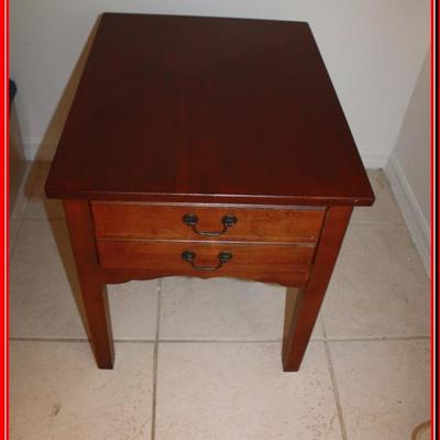 Side Wood Cocktail Table with Drawer -Lot 10