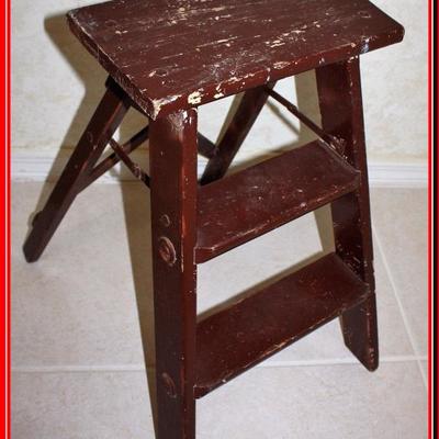 Small Wooden 2 Step Stool - Lot 350
