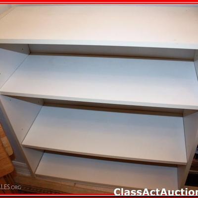 3 Shelf White Book Shelf - Lot 234