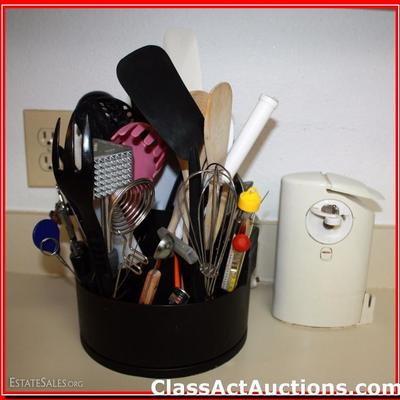 Huge Misc Lot of Kitchen Utensils & Can Opener - Lot 254
