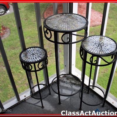 3 Metal Decorative Stands - Lot 310