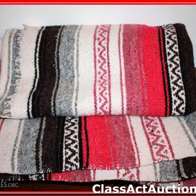 Throw - South Western Pattern Wool Like - Lot 352