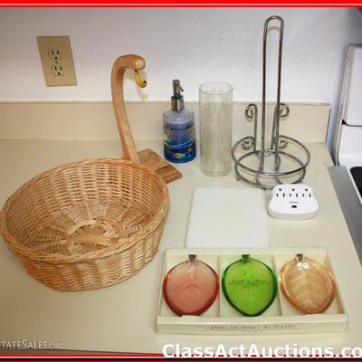 Paper Towel Holder, Basket, Banna Hanger, & Misc Items - Lot 256