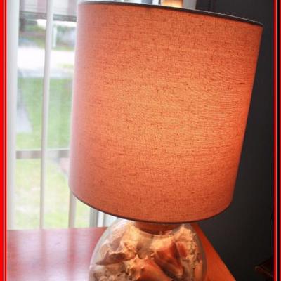 Lamp with Sea Shells Base - Lot 384