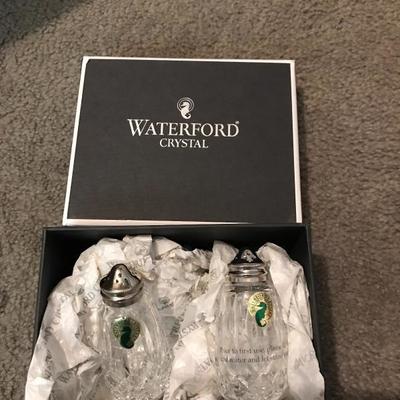 Waterford crystal salt and pepper shakers