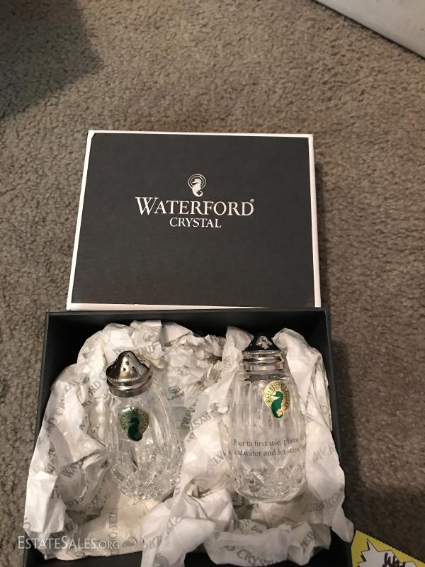 Waterford crystal salt and pepper shakers