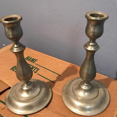 Set of 2 stieff pewter 