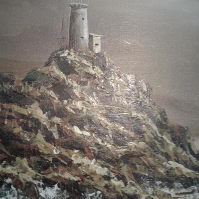 Oil on canvas lighthouse buy D CARaye