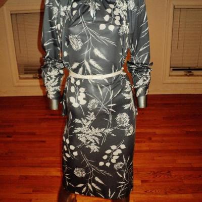 Vtg 1960's Alper Schwartz dress/jkt ensemble white belt