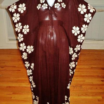 Vtg 1960's Batik Caftan/dress Rare exclusive design Singapore