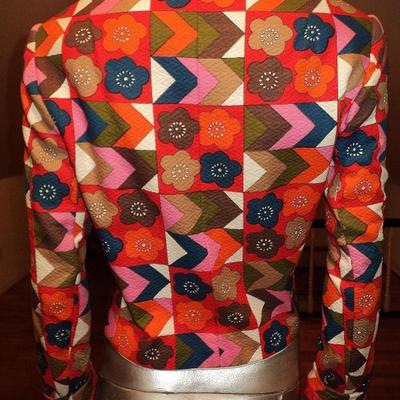 Vtg 1960's Arkin Collection ensemble colorful piquet  Crown Colony Hong Kong
