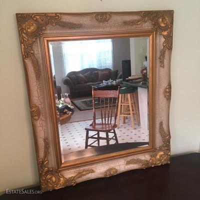 Lot 4 - Gold Framed Mirror and Two Prints 