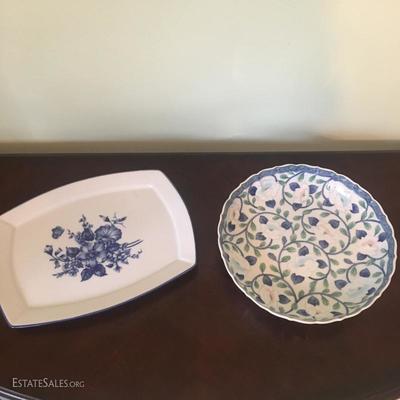 Lot 6 - Blue and White Platters 