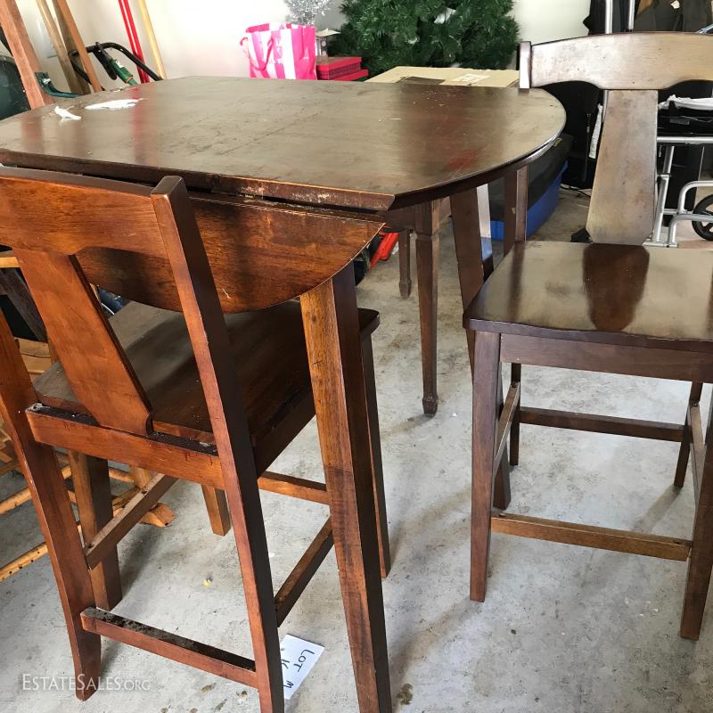 Lot 164 Barheight Table and Chairs