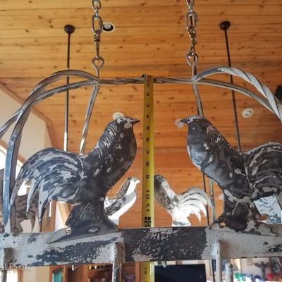 Lot A1 Country Rooster Kitchen Pot/Pan Hanging Organizer