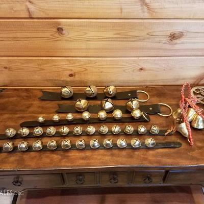 Lot-C3 Mixed Lot of Vintage Brass Horse Carriage Sleigh Bells 