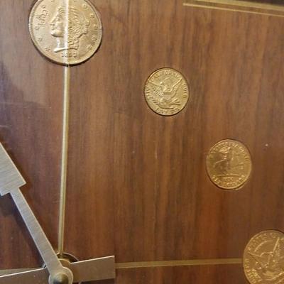 Lot-C30 Marion Kay Wooden Custom Coin Clock Model 102
