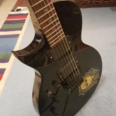 Lot-F13 Kirk Hammett Left Handed 6 String Guitar Black ESP w/ Case