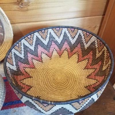 Lot-C18 Decorative Tribal Woven Basket Lot