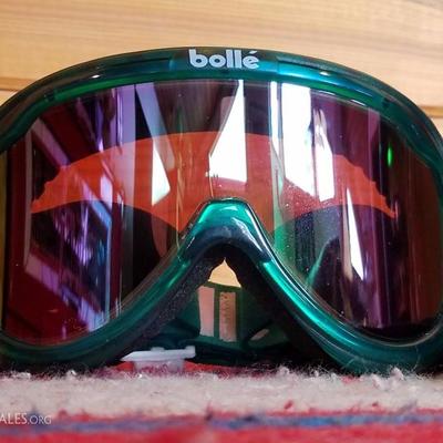 Lot-C39 Bolle Winter Ski Goggles Green & Orange Chrono 