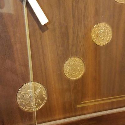 Lot-C30 Marion Kay Wooden Custom Coin Clock Model 102