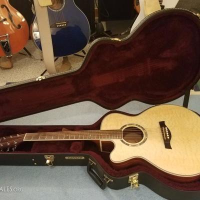 Lot-F12 Schecter Acoustic Left Handed Guitar W/ Case